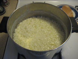 Curdled milk